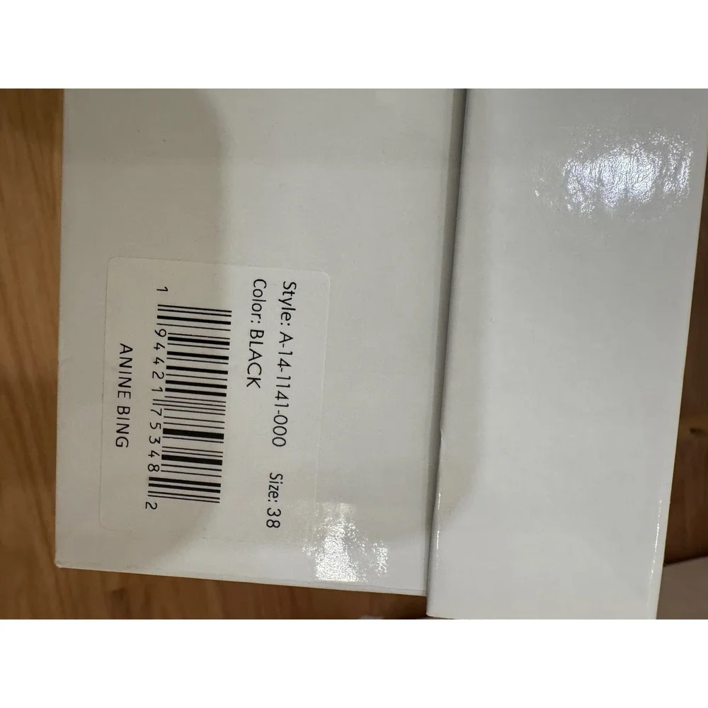 ANINE BING Black Leather Nolan Boots Brand New in Box - Picture 5 of 9